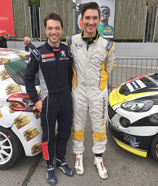 Simon Vallentin og Joachim Wagemanns (t.v.) sætter tempoet i TER2 Cuppen for R2-biler - de to kører i henholdsvis Opel Adam og Peugeot 208
(Foto: Simon Vallentin & Enzo Mahinc + TER)